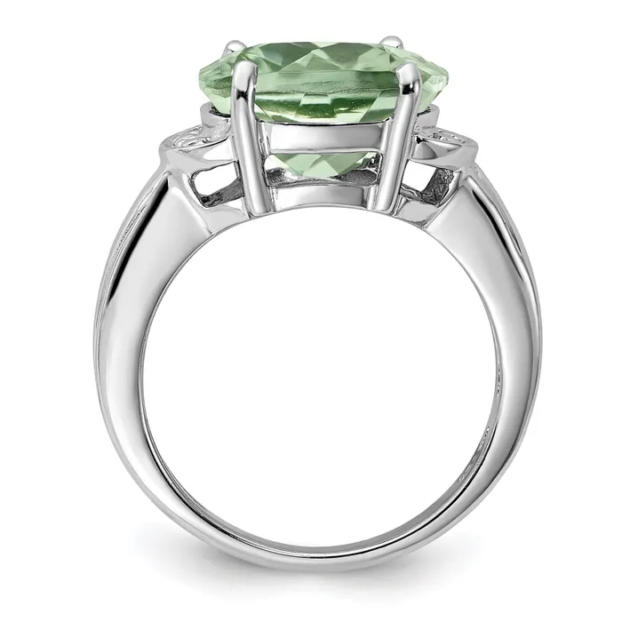 Rings Goldia Sterling Silver Rhodium Oval Green Quartz Gemstone Birthstone Ring Fine Jewelry Gift for Her Rings Goldia Sterling Silver Rhodium Oval Green Quartz Gemstone Birthstone Ring Fine Jewelry Gift for Her
