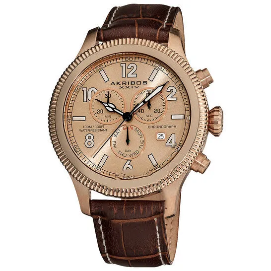 Rings JMS always Original Akribos Ultimate Chronograph Rose GoldTone Mens Watch AK575BR Rings JMS always Original Akribos Ultimate Chronograph Rose GoldTone Mens Watch AK575BR