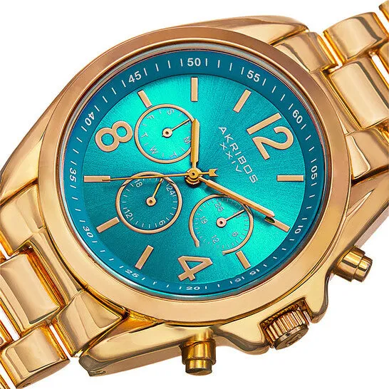 Rings Original Akribos XXIV MultiFunction Blue Dial Yellow Goldtone Ladies Watch AK760YGTQ JMS always Rings Original Akribos XXIV MultiFunction Blue Dial Yellow Goldtone Ladies Watch AK760YGTQ JMS always