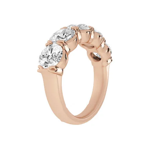 Rings Original Brilliant Diamond 14K Rose Gold 4 CTTW RoundCut LAB GROWN Diamond Five Stone Anniversary Band GSI JMS always Rings Original Brilliant Diamond 14K Rose Gold 4 CTTW RoundCut LAB GROWN Diamond Five Stone Anniversary Band GSI JMS always