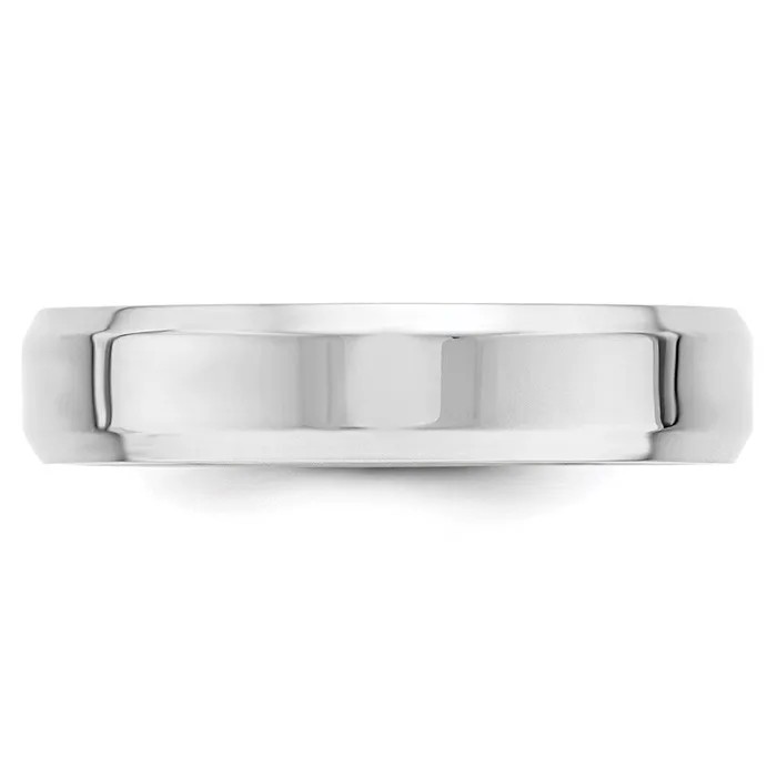 Rings Solid 10K White Gold 5mm Bevel Edge Comfort Fit MensWomens Wedding Band Ring Size 10 Goldia Rings Solid 10K White Gold 5mm Bevel Edge Comfort Fit MensWomens Wedding Band Ring Size 10 Goldia