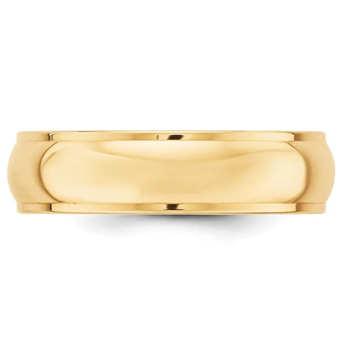 Rings Solid 10K Yellow Gold 6mm Half Round with Edge MensWomens Wedding Band Ring Size 14 Goldia Rings Solid 10K Yellow Gold 6mm Half Round with Edge MensWomens Wedding Band Ring Size 14 Goldia