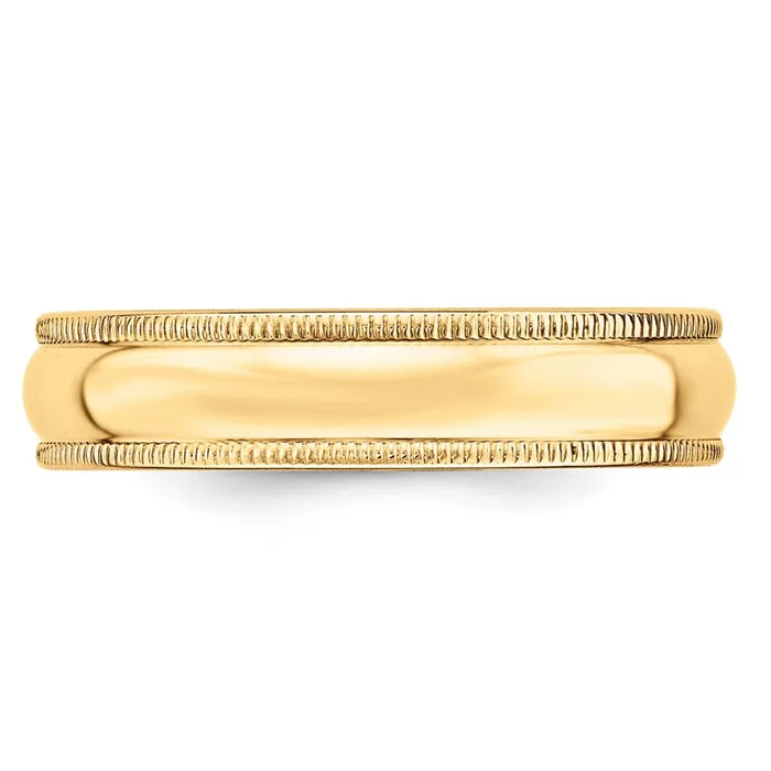 Rings Solid 18K Yellow Gold 5mm Light Weight Milgrain Half Round MensWomens Wedding Band Ring Size 9 Goldia Rings Solid 18K Yellow Gold 5mm Light Weight Milgrain Half Round MensWomens Wedding Band Ring Size 9 Goldia