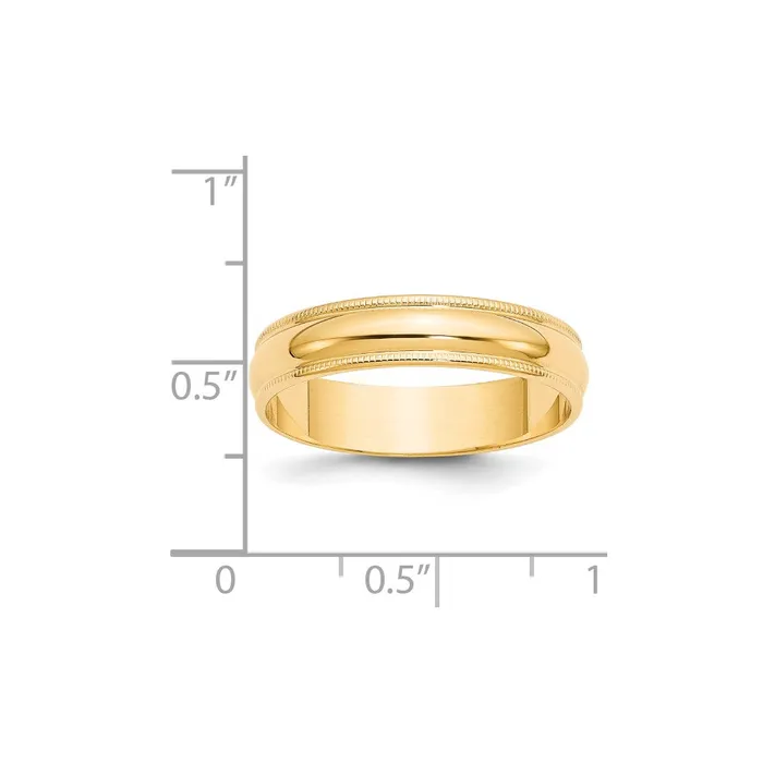Rings Solid 18K Yellow Gold 5mm Light Weight Milgrain Half Round MensWomens Wedding Band Ring Size 9 Goldia Rings Solid 18K Yellow Gold 5mm Light Weight Milgrain Half Round MensWomens Wedding Band Ring Size 9 Goldia