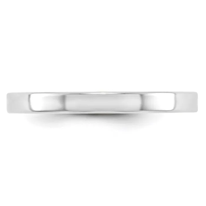 Solid 14K White Gold 25mm Light Weight Flat MensWomens Wedding Band Ring Size 75 Goldia Rings Solid 14K White Gold 25mm Light Weight Flat MensWomens Wedding Band Ring Size 75 Goldia Rings