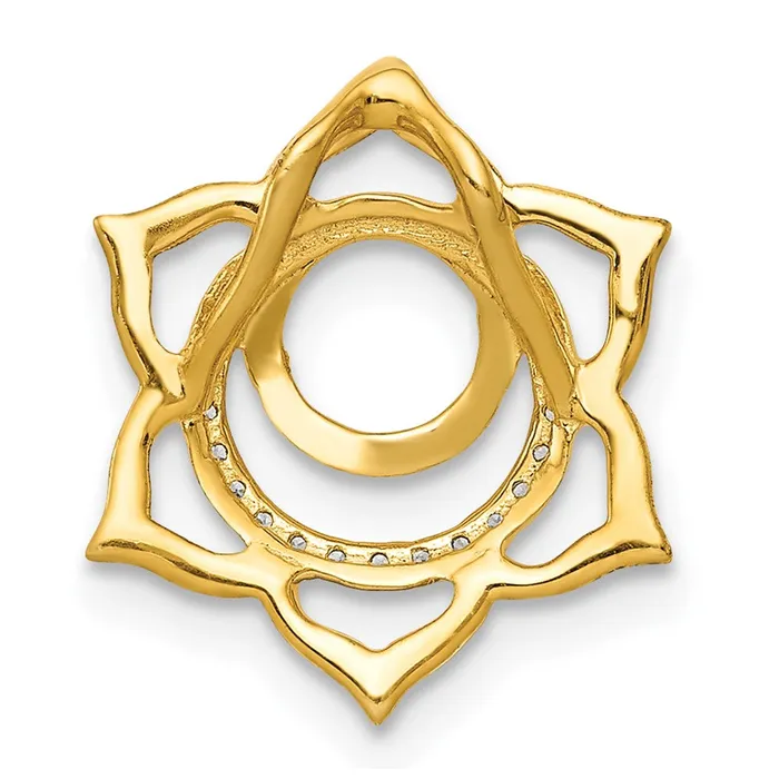 Solid 14k Yellow Gold 120ct Simulated CZ SwadhisthanaSacral ChaKra Chain Slide Goldia PreStyled Sets