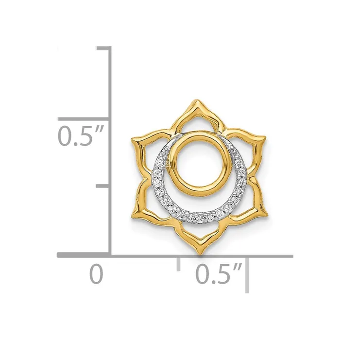 Solid 14k Yellow Gold 120ct Simulated CZ SwadhisthanaSacral ChaKra Chain Slide Goldia PreStyled Sets