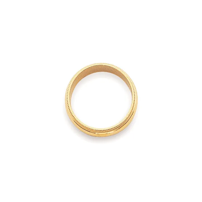 Solid 14K Yellow Gold 3mm Milgrain HalfRound Wedding MensWomens Wedding Band Ring Size 45 Goldia Rings Solid 14K Yellow Gold 3mm Milgrain HalfRound Wedding MensWomens Wedding Band Ring Size 45 Goldia Rings