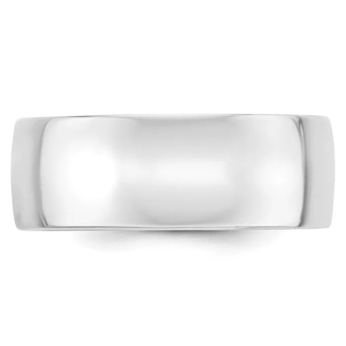 Solid 18K White Gold 8mm Light Weight Comfort Fit MensWomens Wedding Band Ring Size 85 Goldia Rings Solid 18K White Gold 8mm Light Weight Comfort Fit MensWomens Wedding Band Ring Size 85 Goldia Rings