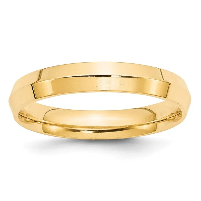 Solid 18K Yellow Gold 4mm Knife Edge Comfort Fit MensWomens Wedding Band Ring Size 115 Goldia Rings Solid 18K Yellow Gold 4mm Knife Edge Comfort Fit MensWomens Wedding Band Ring Size 115 Goldia Rings