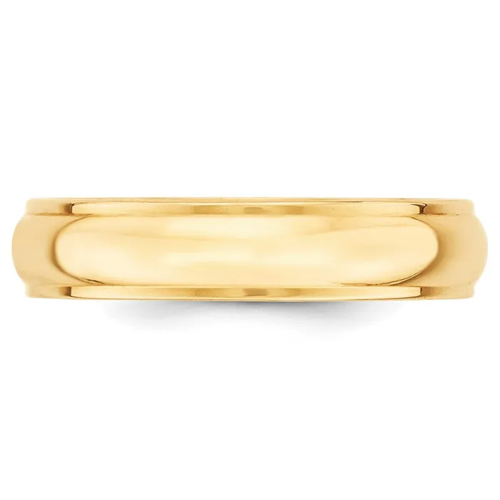 Solid 18K Yellow Gold 5mm Half Round with Edge MensWomens Wedding Band Ring Size 13 Goldia Rings Solid 18K Yellow Gold 5mm Half Round with Edge MensWomens Wedding Band Ring Size 13 Goldia Rings
