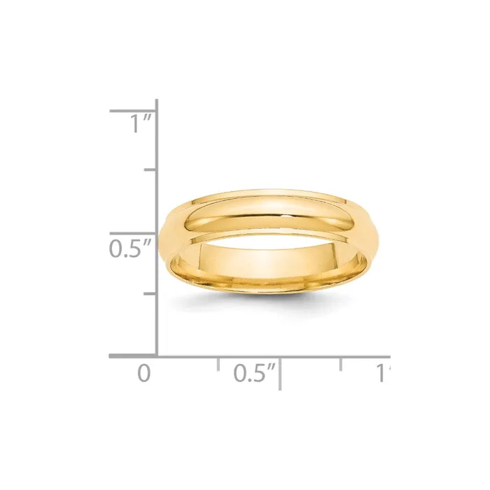 Solid 18K Yellow Gold 5mm Half Round with Edge MensWomens Wedding Band Ring Size 13 Goldia Rings Solid 18K Yellow Gold 5mm Half Round with Edge MensWomens Wedding Band Ring Size 13 Goldia Rings