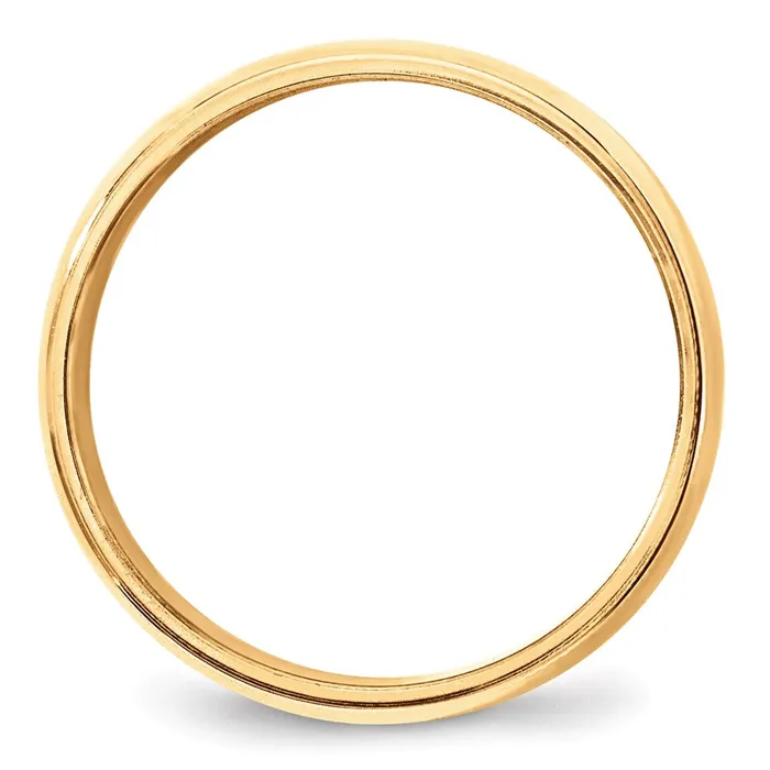 Solid 18K Yellow Gold 8mm Milgrain Half Round MensWomens Wedding Band Ring Size 135 Goldia Rings Solid 18K Yellow Gold 8mm Milgrain Half Round MensWomens Wedding Band Ring Size 135 Goldia Rings