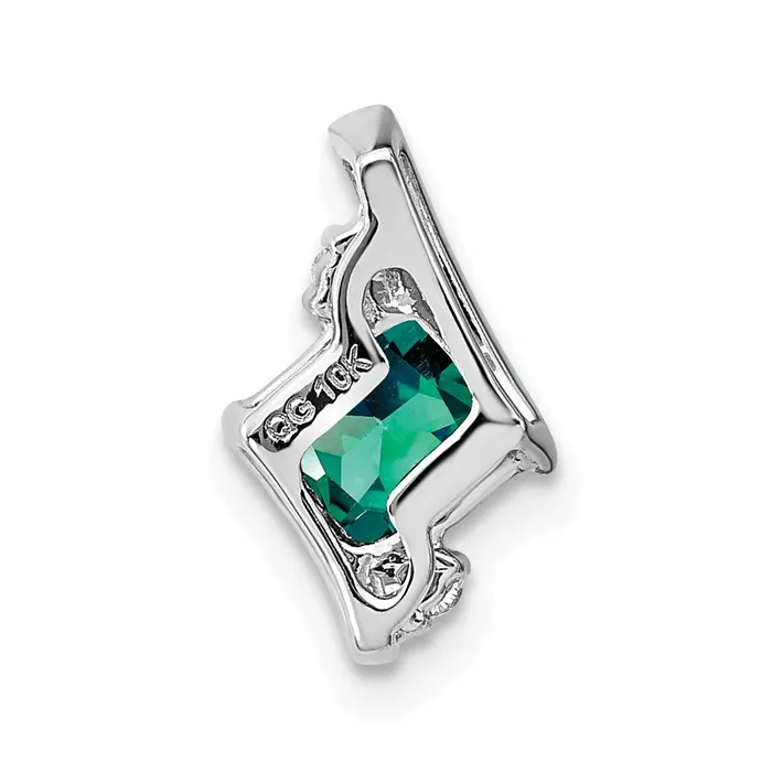Sterling Silver Antique Cushion Cr Alexandrite and Real Diamond Pendant Goldia Necklaces