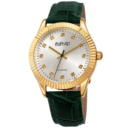 Watches JMS always Original August Steiner Quartz Diamond Silver Dial Ladies Watch AS8277GN Watches JMS always Original August Steiner Quartz Diamond Silver Dial Ladies Watch AS8277GN