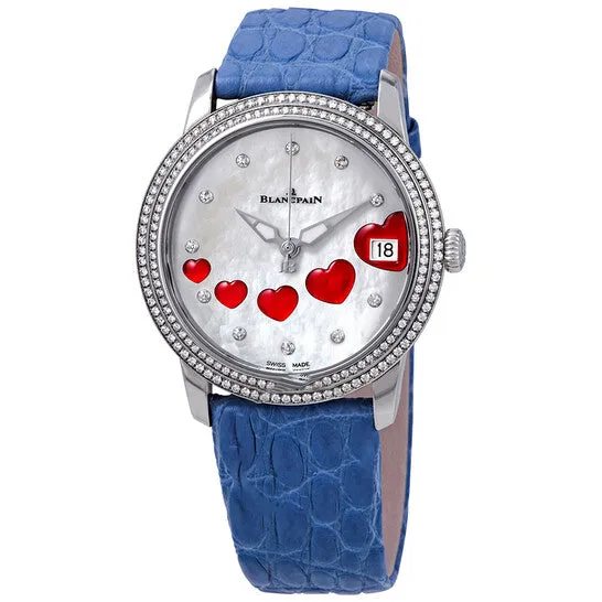 Watches JMS always Original Blancpain Saint Valentin Ultra Slim Automatic Mother of Pearl Diamond Dial Ladies Watch 3400455458B Watches JMS always Original Blancpain Saint Valentin Ultra Slim Automatic Mother of Pearl Diamond Dial Ladies Watch 3400455458B