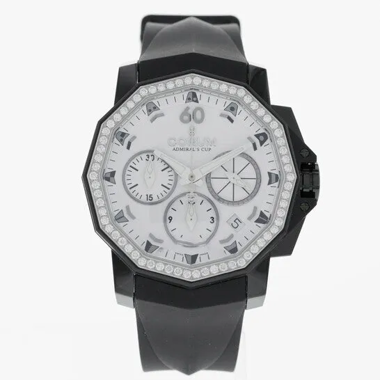 Watches JMS always Original Corum Admirals Cup Competition Chronograph Diamond White Dial Ladies Watch 98497097F371 AA30 Watches JMS always Original Corum Admirals Cup Competition Chronograph Diamond White Dial Ladies Watch 98497097F371 AA30