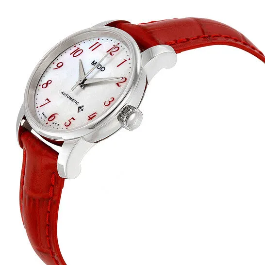 Watches JMS always Original Mido Baroncelli Automatic Mother of Pearl Dial Red Leather Ladies Watch M76004397 Watches JMS always Original Mido Baroncelli Automatic Mother of Pearl Dial Red Leather Ladies Watch M76004397
