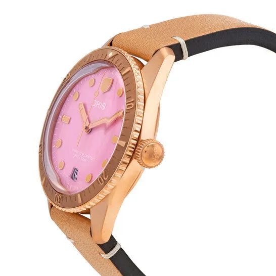 Watches JMS always Original Oris Divers Sixty Five Automatic Pink Dial Unisex Watch 01 733 7771 315807 5 19 04BR Watches JMS always Original Oris Divers Sixty Five Automatic Pink Dial Unisex Watch 01 733 7771 315807 5 19 04BR