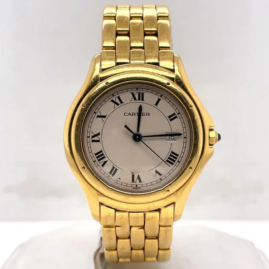 Watches JMS always Original Preowned Cartier Cougar Quartz Silver Dial Ladies Watch 887904 Watches JMS always Original Preowned Cartier Cougar Quartz Silver Dial Ladies Watch 887904