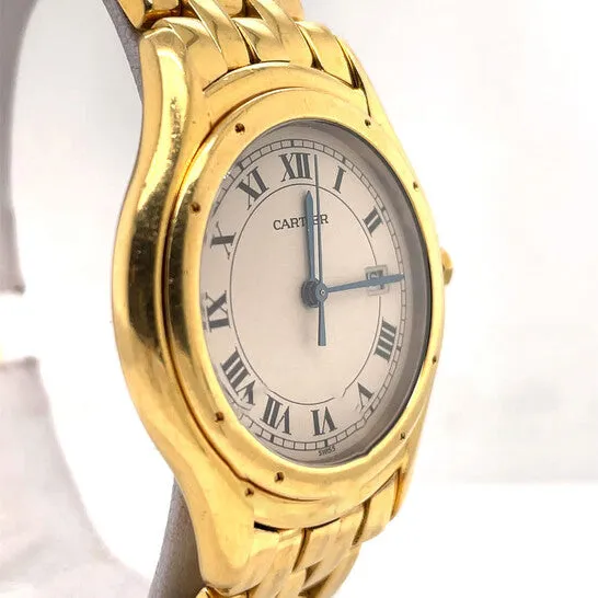 Watches JMS always Original Preowned Cartier Cougar Quartz Silver Dial Ladies Watch 887904 Watches JMS always Original Preowned Cartier Cougar Quartz Silver Dial Ladies Watch 887904