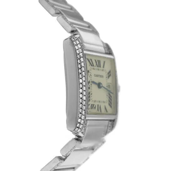 Watches JMS always Original Preowned Cartier Tank Francaise Quartz Diamond White Dial Ladies Watch 2491 Watches JMS always Original Preowned Cartier Tank Francaise Quartz Diamond White Dial Ladies Watch 2491
