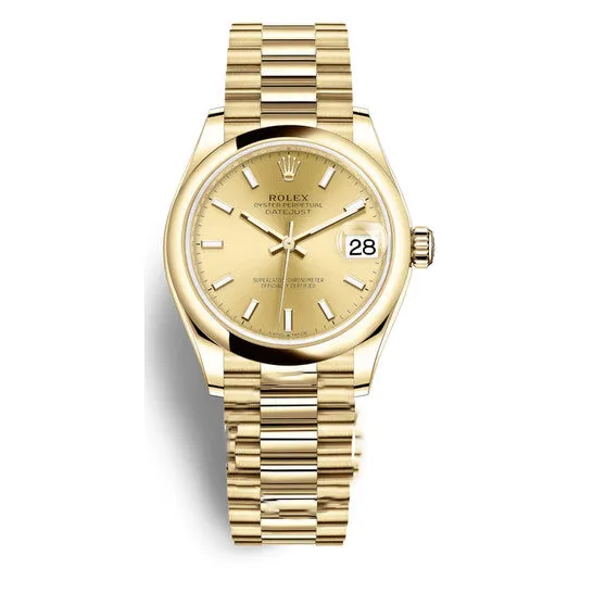 Watches JMS always Original Rolex Datejust 31 Automatic Champagne Dial Ladies 18kt Yellow Gold President Watch 278248CSP Watches JMS always Original Rolex Datejust 31 Automatic Champagne Dial Ladies 18kt Yellow Gold President Watch 278248CSP