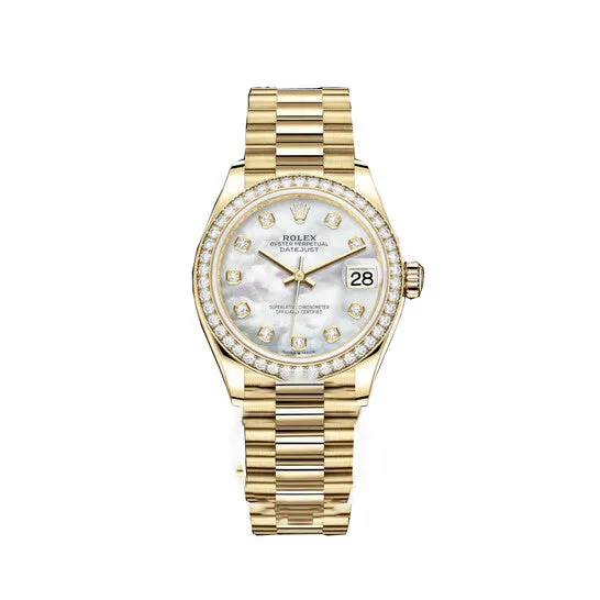 Watches Original Rolex Datejust 31 Mother of Pearl Diamond Ladies 18kt Yellow Gold President Watch 278288MDP JMS always Watches Original Rolex Datejust 31 Mother of Pearl Diamond Ladies 18kt Yellow Gold President Watch 278288MDP JMS always
